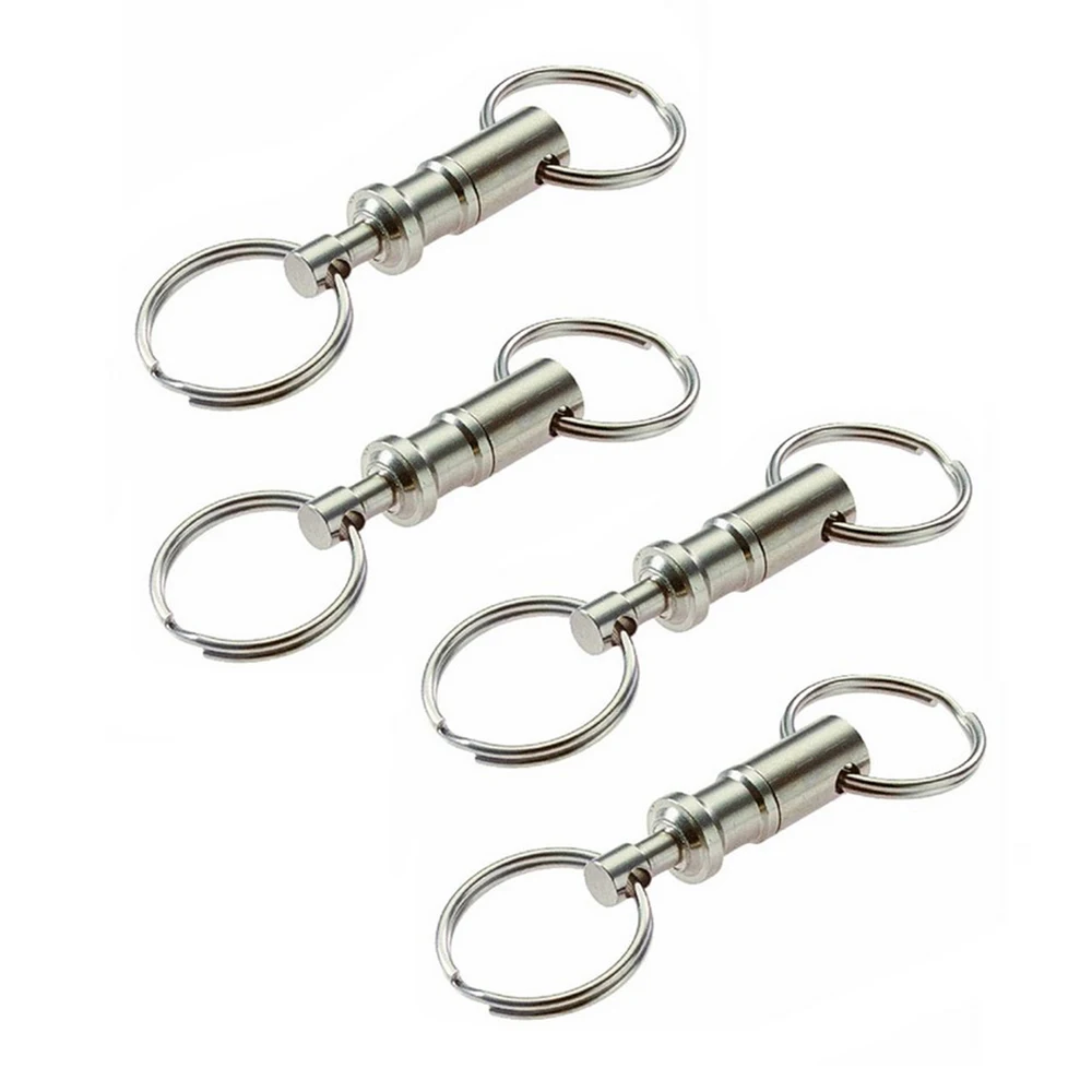 4 шт. двойная головка съемная кольцо для ключей EDC быстросъемный брелок держатель