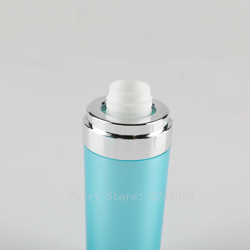 Пустая синяя акриловая конусная бутылка для лосьона 30 мл 20 шт. многоразовые