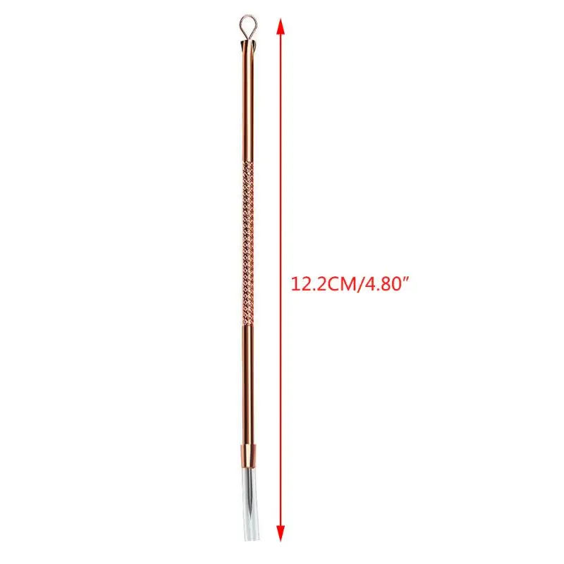 4Pcs Rose Gold Stainless Steel Acne Blackhead Remover Needles Pimple Extractor 667D