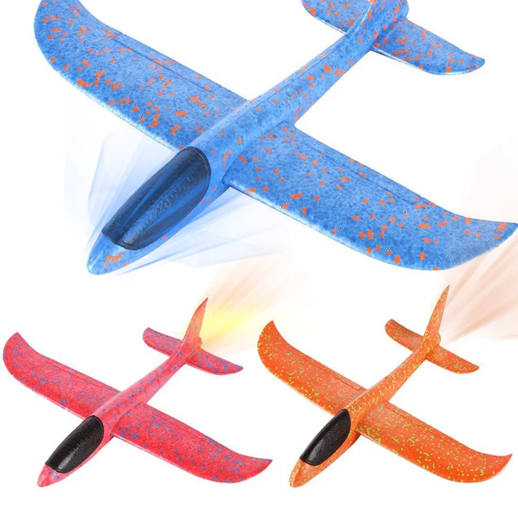 Планер ручной бросок летающий самолет DIY светодиод мигающий модель самолета