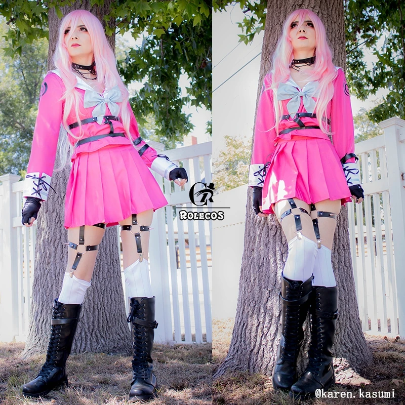 ROLECOS Dangan Ronpa V3 костюм для косплея Iruma Miu сексуальный женщин школьная форма Danganronpa