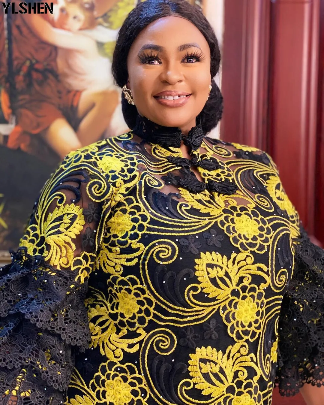 Африканские платья для женщин 2021 Новая африканская одежда Дашики кружева Grand Boubou