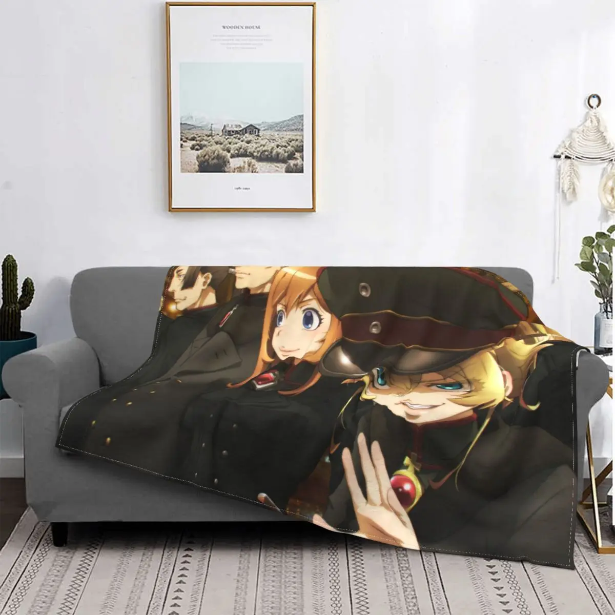 

Youjo Senki Viktoriya Ivanovna Серебряков войны манга персонажи портативные теплые Пледы для постельного белья для путешествий