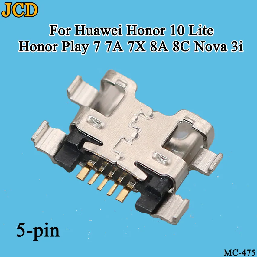 JCD 10 шт. для Huawei Enjoy 7S 9S 8E Lite 9 Plus 8 USB зарядная док станция гнездо разъем|Соединители|