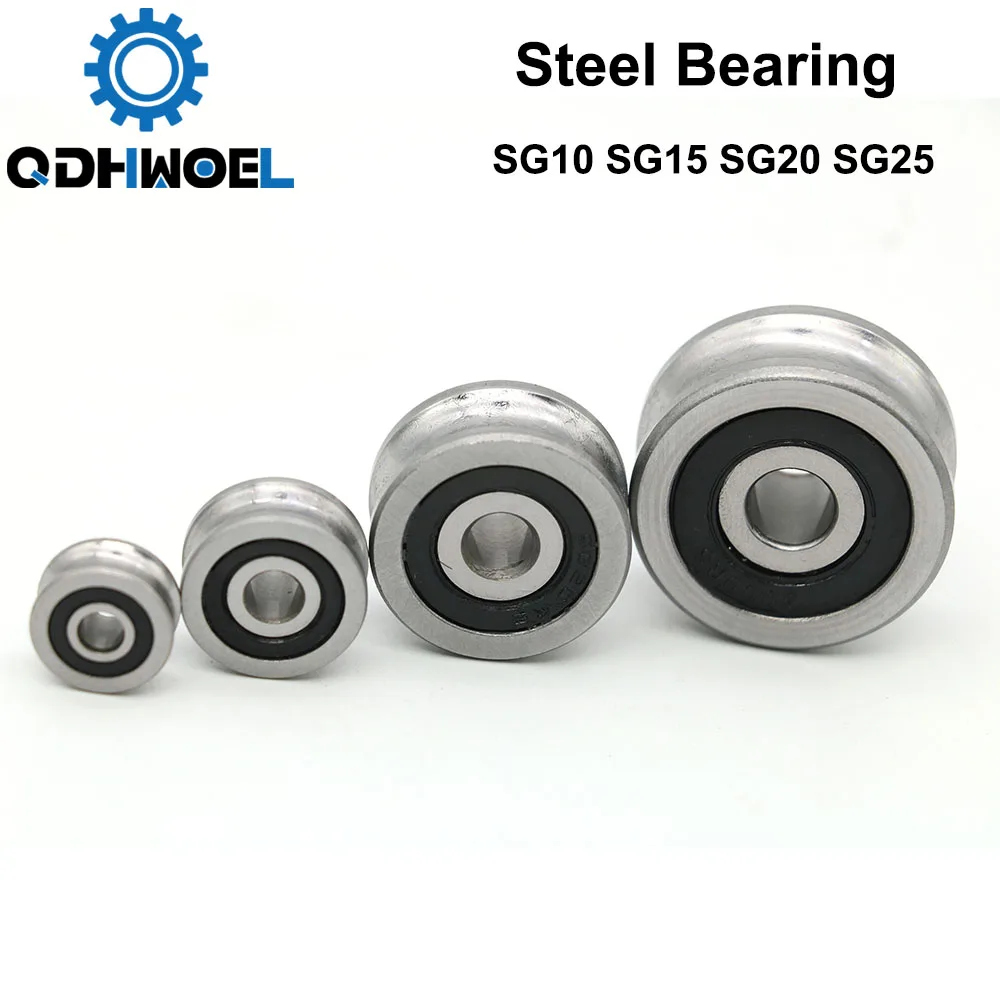 

5 pcs Bearings SG10 SG15 SG20 SG25 Groove Ball Bearings for CO2 Laser Engraving Cutting Machine