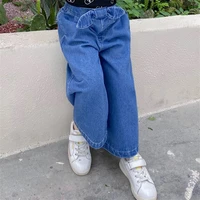 blue solid baby spring autumn jeans pants for boys girls children kids trousers clothing high quality teenagers 2021