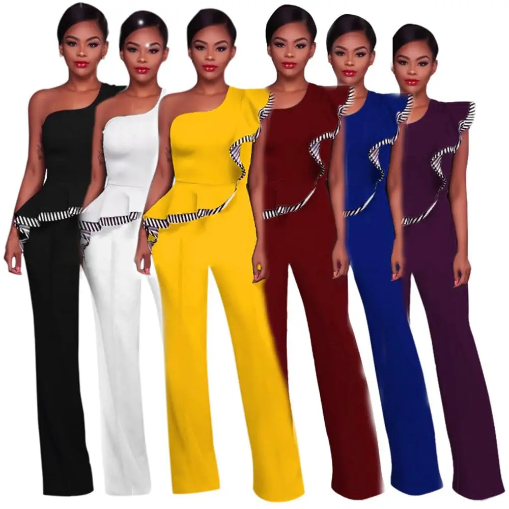 Элегантный женский комбинезон Модный повседневный с открытыми плечами без