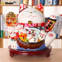 12 inch large lucky cat ceramic piggy bank cash register home furnishing store opening year gift gift logo