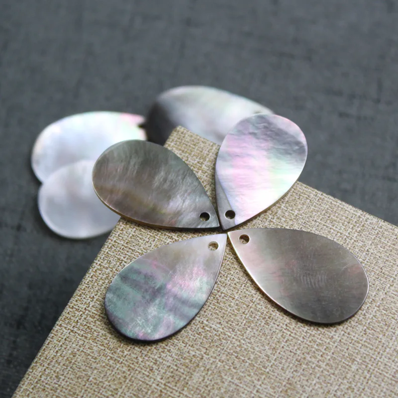 Натуральный черный корпус перламутр лошадиный глаз Форма Висячие серьги