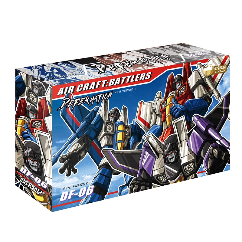 Трансформер Jinbao DF 06 G1 экшн фигурка игрушка starcry Skywarp Thundercracker модель KO MFT F01