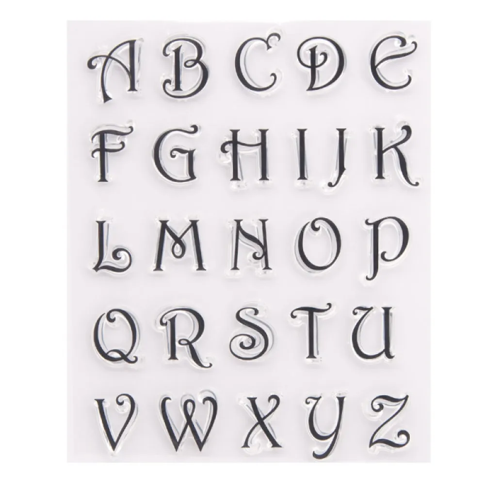 

1 Pcs Rubber Stamps Uppercase Letter Silicone Seal Photo Album Decor Clear Stamp Sheets DIY Scrapbooking Stationery Toys