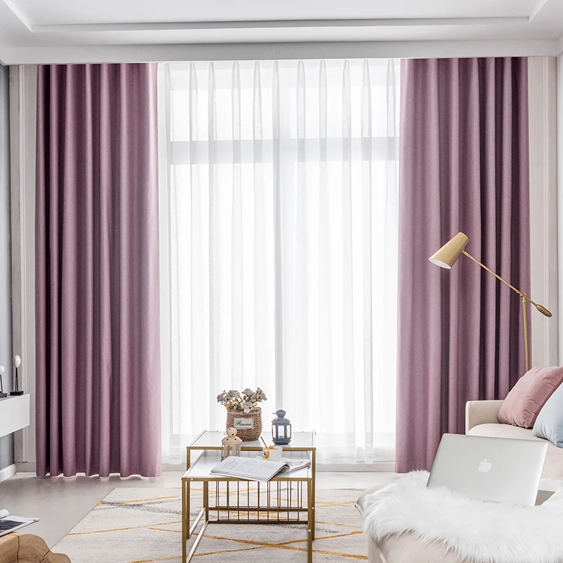 Современная сплошная зеленая затемненная занавеска для спальни кухни гостиной