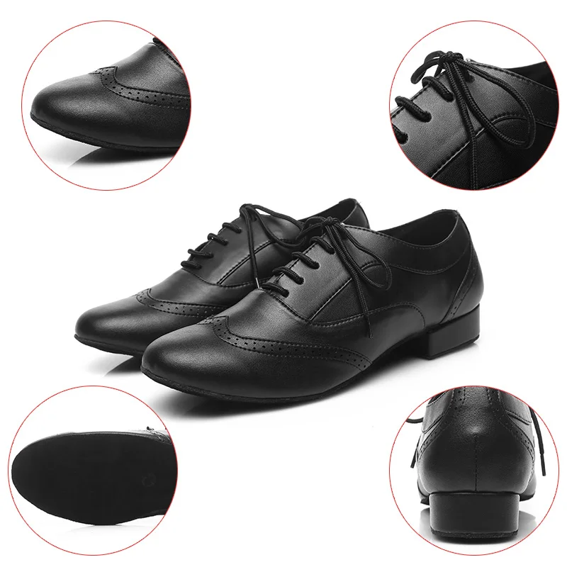 HROYL Latin Dance Shoes For Men Women Ballroom Dance Shoes Ladies Modern Tango Jazz Salsa Dancing Shoes Elegant Genuine Leather