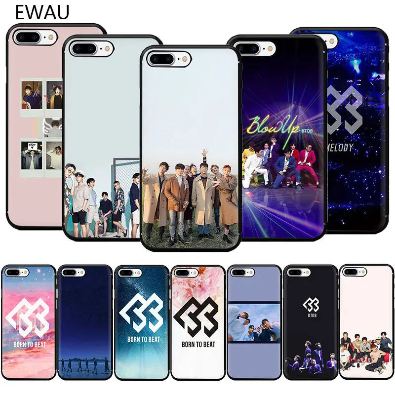 Чехол для телефона EWAU BTOB K Pop Bands из мягкого ТПУ iPhone 12 Mini SE 2020 11 Pro 5 5s 6 6s 7 8 Plus X XR XS
