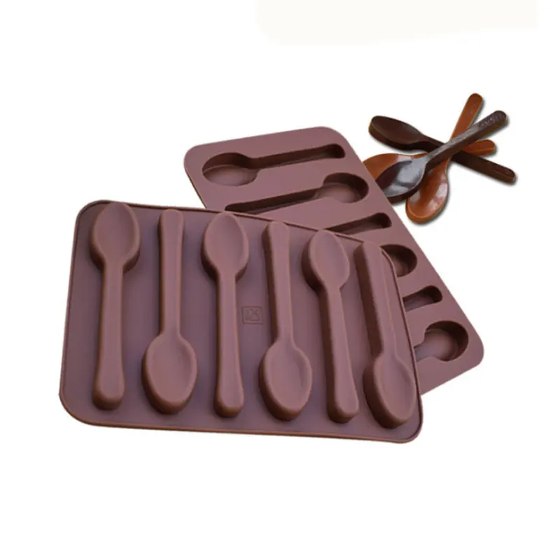 

6 cavity Ложка силиконовая форма для шоколада для Кухня печенье торты десерт оборудование для выпечки Конфеты инструменты для украшения Аксес...