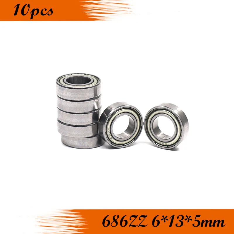 Free Shipping 686 686ZZ 6X13X5 686Z Miniatura Deep Groove Ball Bearing 686-2Z