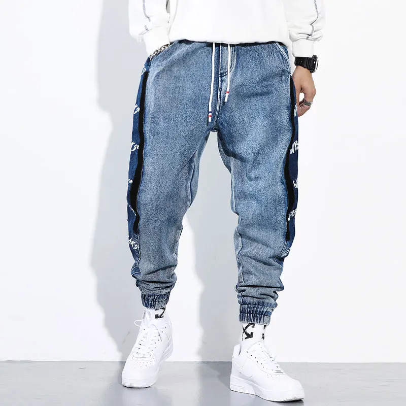 Джинсы карго мужские свободного покроя модные штаны в уличном стиле