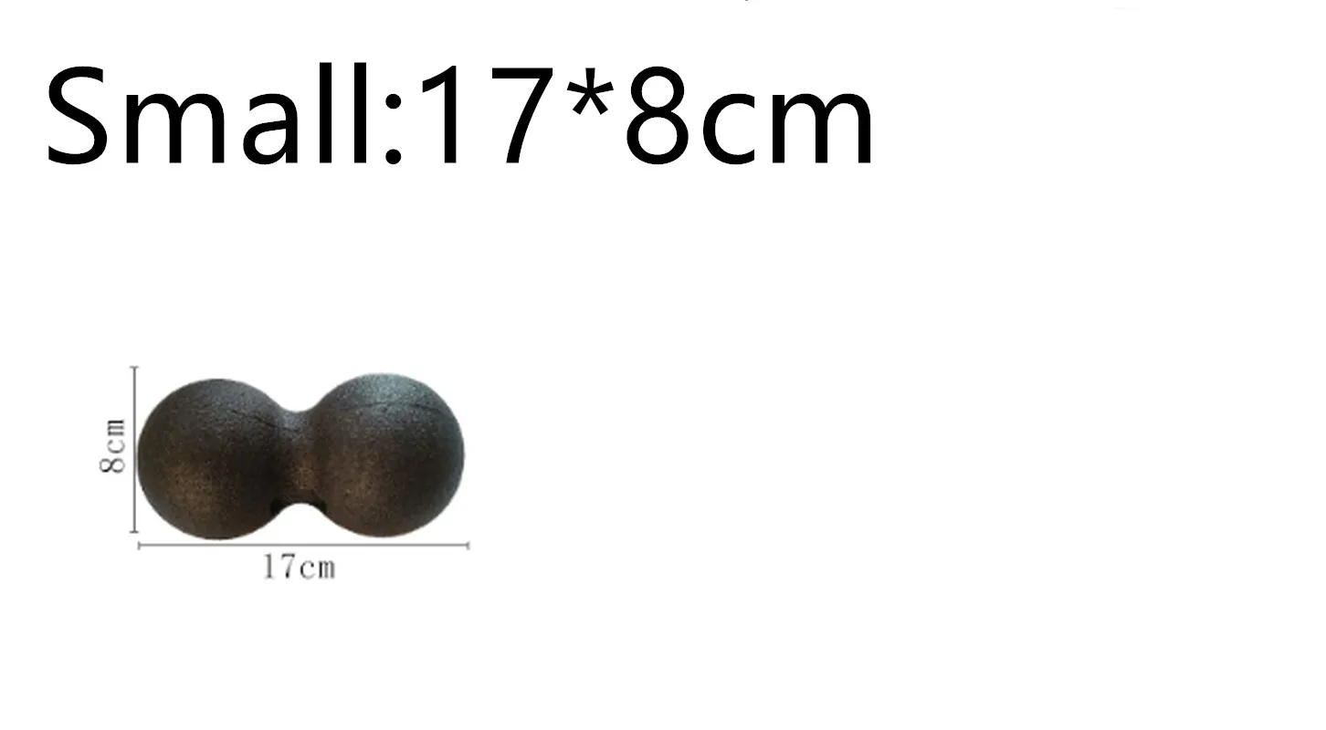 Myofascial релиз фитнес арахисовый Массажный мяч фасции массажер роликовый Пилатес Йога тренажерный зал расслабляющий тренажер фитнес-Мячи - Цвет: Черный