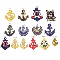 50pcslot embroidery patches sailor anchor clothing decoration sewing accessories diy iron heat transfer applique