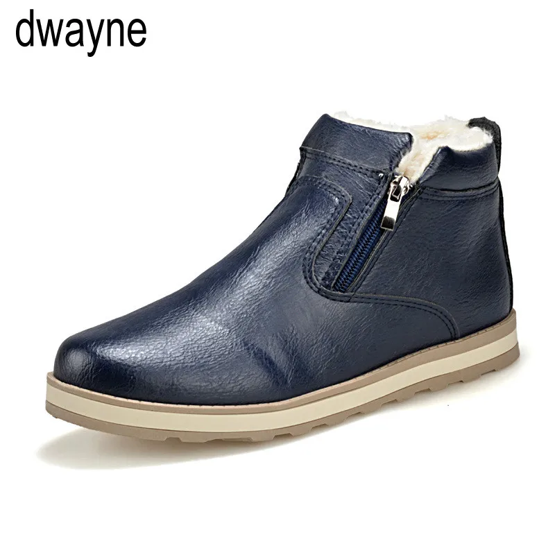 

Мужская обувь большого размера, высококачественные зимние повседневные мужские ботильоны, Теплые дешевые ботинки унисекс на молнии, кожан...