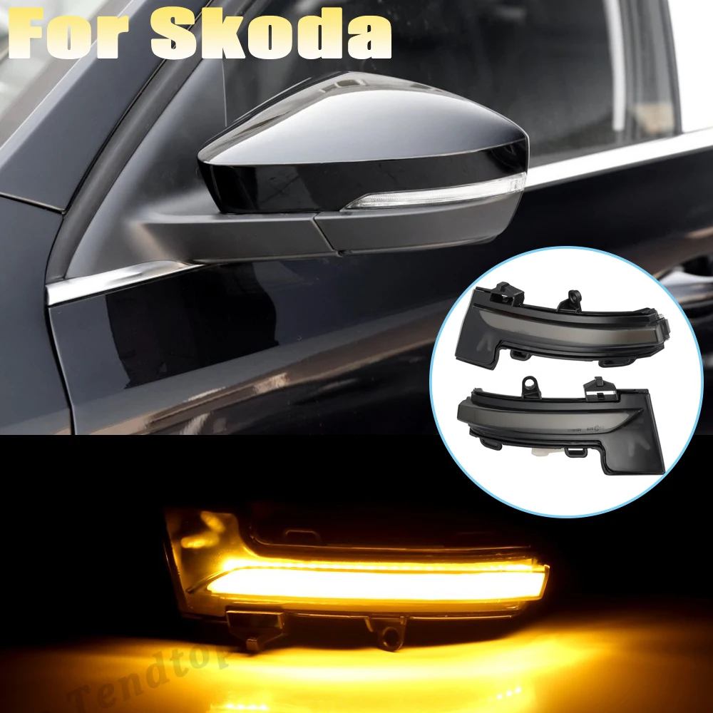 

Replace Car LED Dynamic Turn Signal Light Side Mirror Indicator Blinker Sequential Lamp For Skoda Octavia Mk3 A7 5E 2013 -2019