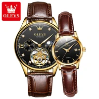 olevs 2021 new couple watch top brand luxury mechanical mens watch ladies watch fashion casual couple watch assistir casal