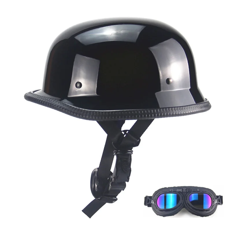 Мотоциклетный шлем с открытым лицом винтажный для пилота чоппера мотоциклетного