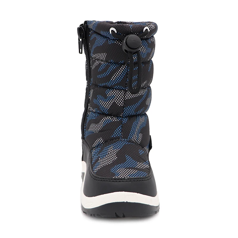 Зимние сапоги для мальчиков, теплые камуфляжные зимние ботинки для малышей Мягкая Детская плюшевая Водонепроницаемая Нескользящая зимняя обувь Адаптированная Уличная обувь для путешествий