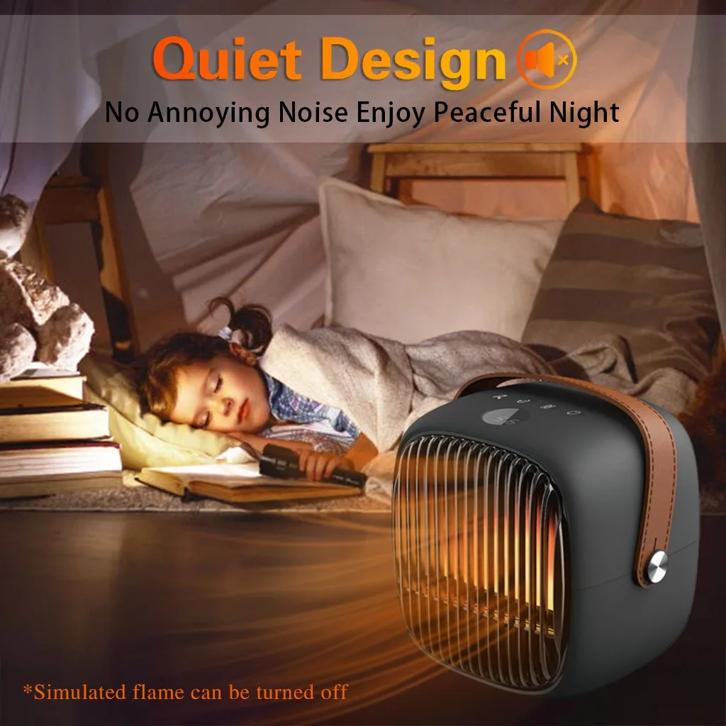 

2020 Space Heater, Personal Mini Electric Heater, Desk Heater Fan,Protable Heater Dynamic 3D Display Safety Heater F Fast Ship