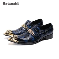 batzuzhi western luxury mens shoes luxury handmade mens genuine leather dress shoes men formal pointed metal tip zapatos hombr
