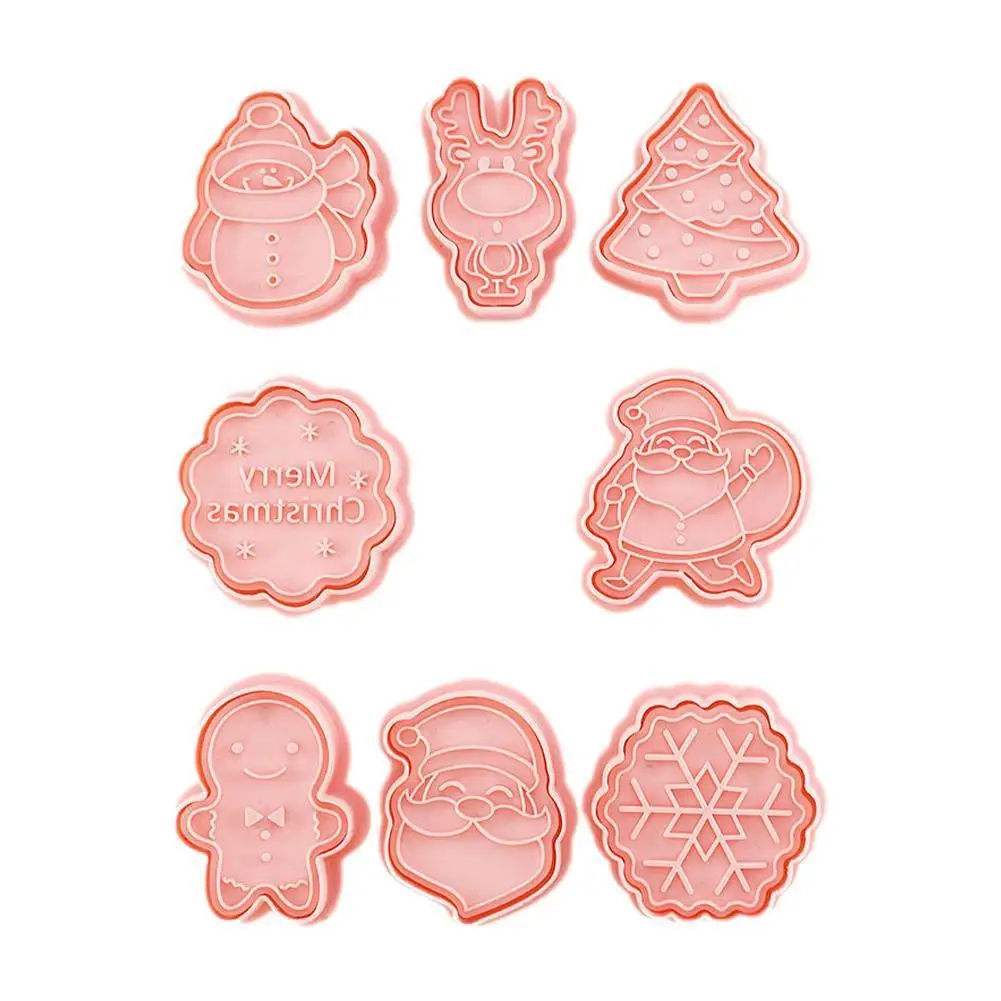 

1 Set Cute Christmas Cookie Cutters Elk Santa Claus DIY Molds Fondant Cake Mold Baking Biscuit Sugarcraft Cake Decorating Tools