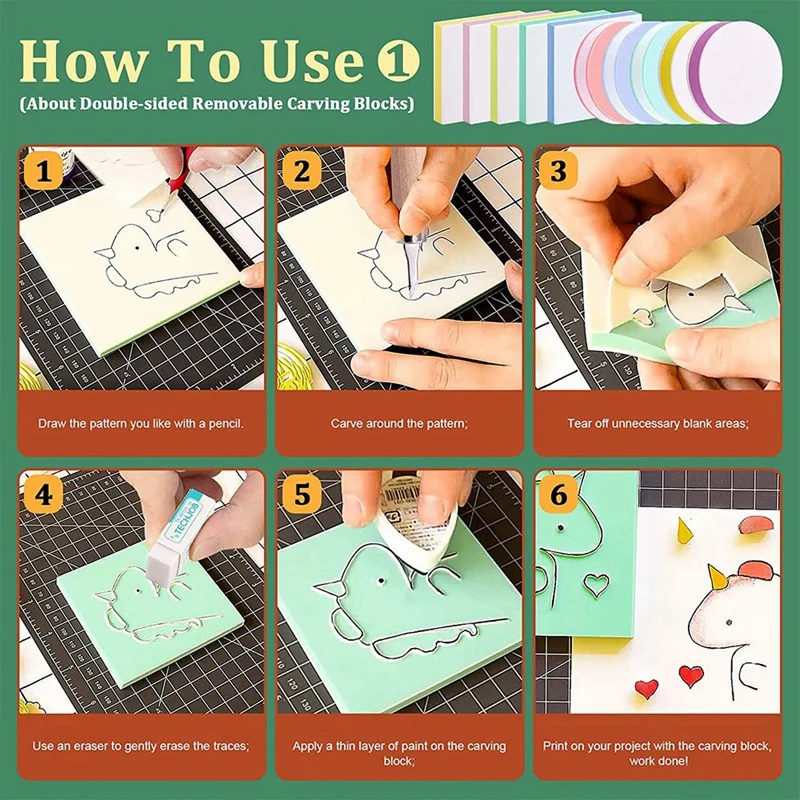 23 шт. детский набор для печати блоков Набор изготовления резиновых марок | Дом и