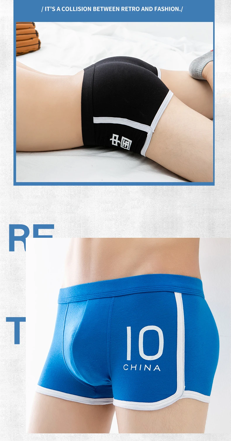 J-BOX, 1 шт., мужские боксеры Cueca, сексуальное антибактериальное нижнее белье, хлопковые короткие боксеры, мужские трусы размера плюс для полных геев, одежда