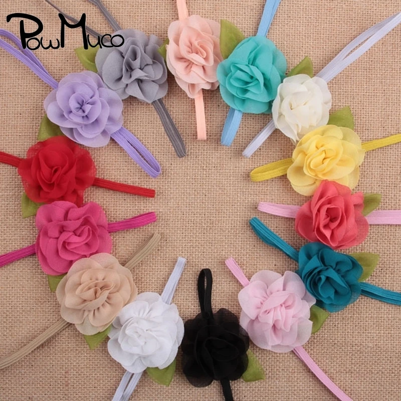 

Эластичная Повязка На Голову Powmuco 10 шт./лот для новорожденных с цветами ручной работы, милая повязка на голову для принцесс, милые аксессуары для волос, реквизит для фото