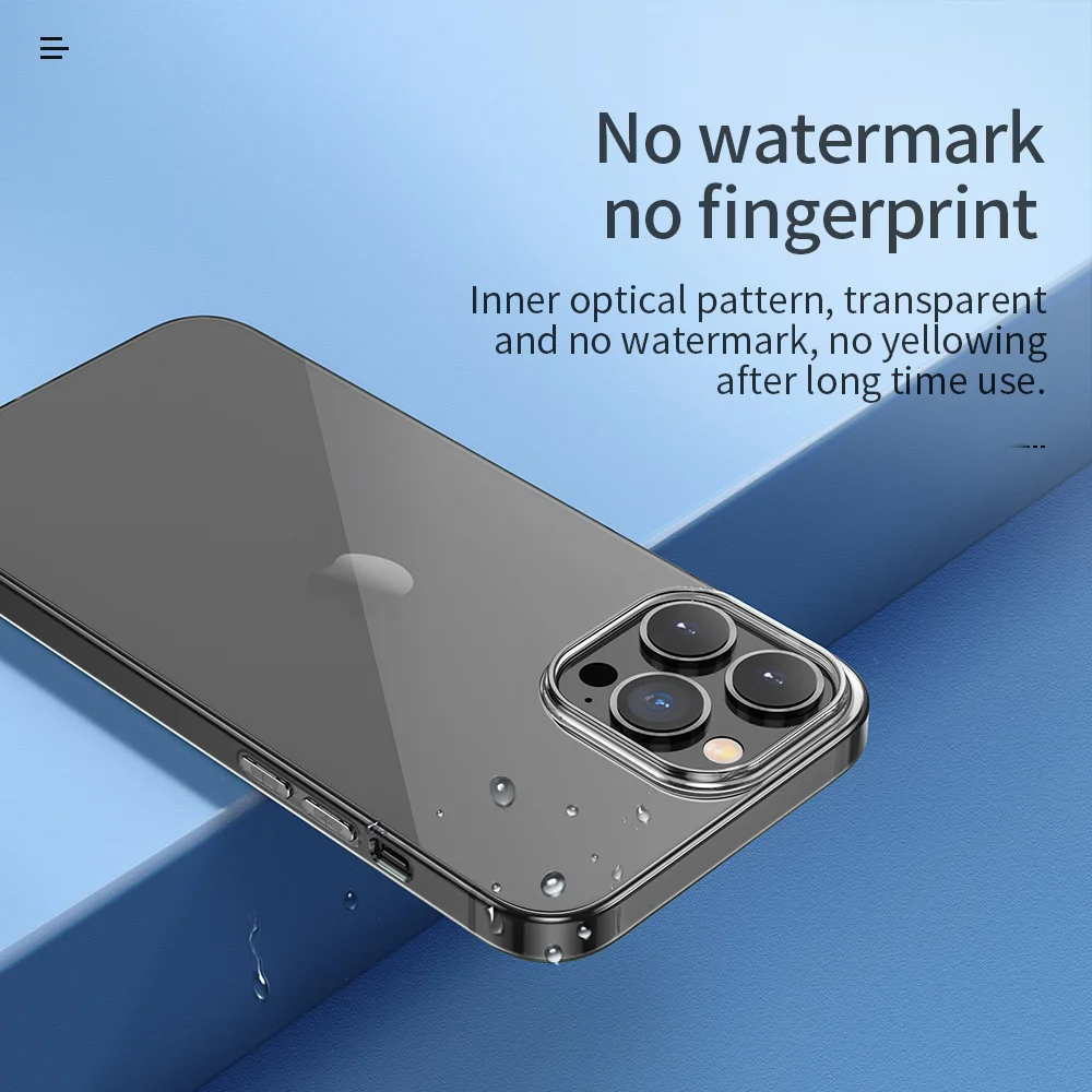 Hoco Transparent Back Protective Case For iPhone 13 12Pro Max Ultra Thin Clear Soft TPU Cover For iPhone 13 12 2021 Funda Coque