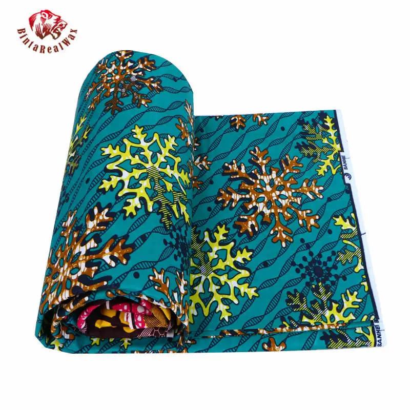 BintarealWax Африка хлопок высокого качества Фабричный воск голландский Африканский вощеная ткань bintareal горячая Распродажа дизайн для женщин платье 24FS1087