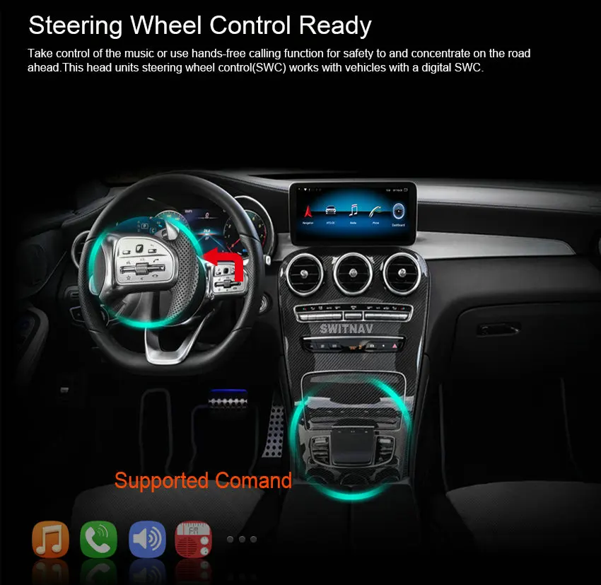SWITNAV Android 9 0 Автомобильный DVD плеер для BENZ C класса GLC 2015 2016 2017 2018 NTG 5 gps аудио дисплей