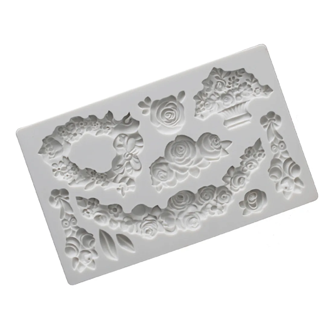 Форма для кексов из полимерной глины с узором розы силиконовая форма смолы 3d