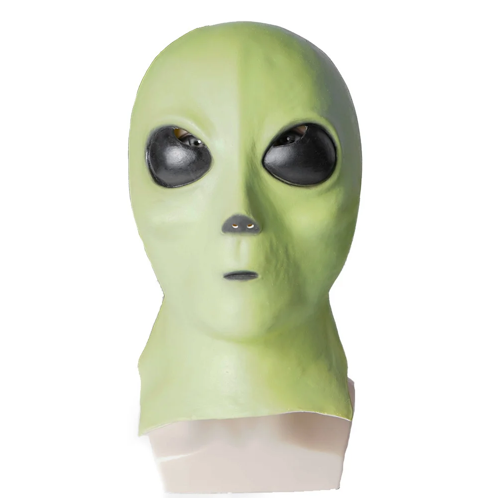 

Alien latex mask headgear UFO science fiction film theme funny mask stage props