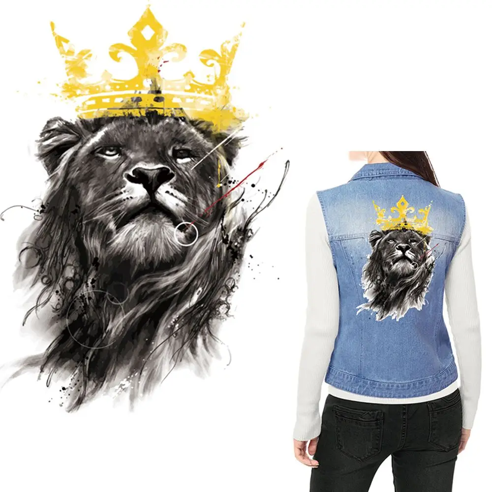 1 шт. новая милая нашивка Лев термопередача железа на патч А-уровень моющиеся