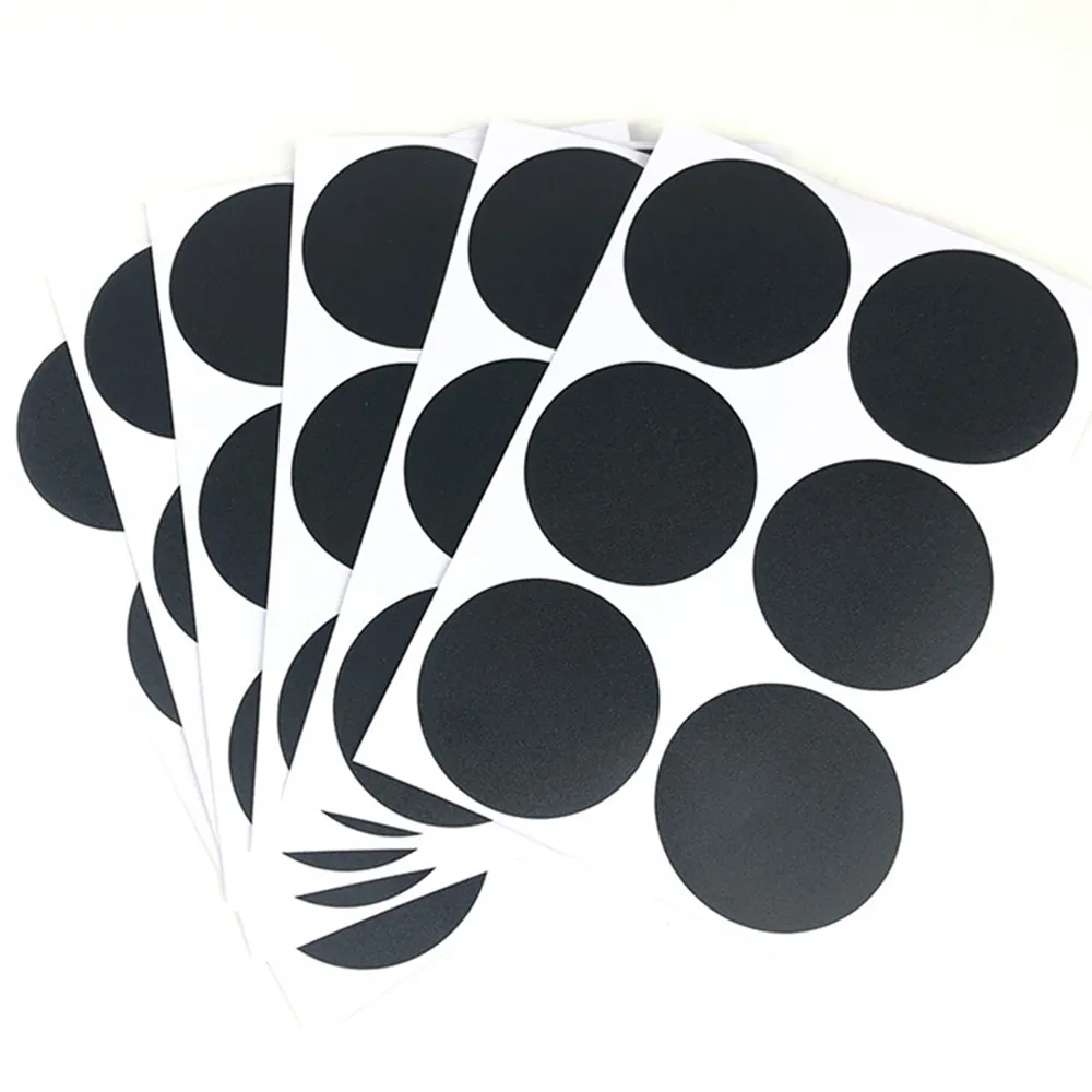 Черная этикетка 5 см диаметр круглая матовая наклейка для Blackboard маленькая