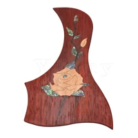 yibuy inlay sticker decals peony pattern wood guitar pickguard scratchplate with double sided adhesive for 40 41inch wood guitar