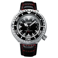 merkur mens tuna diver watch black dial luminous ceramic bezel sapphire 1000m water resistance nh35 automatic movement watches