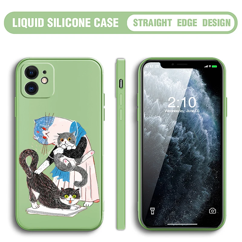 

Nohon Phone Case for iPhone 8 Case for iPhone 12 Mini 11 Pro Max 13 X XR XS 7 6 6S Plus SE 2020 Silicone Case Fundas Coque