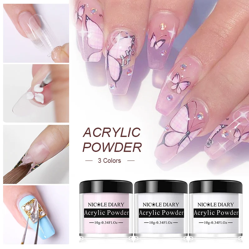 8 шт./набор акриловые пудры NICOLE DIARY для наращивания ногтей | Красота и здоровье