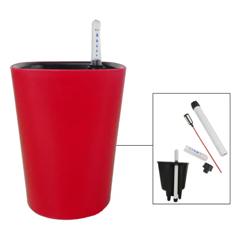 

Y1UU PP Self Watering Planters Flower Pots Indoor with Water Level Indicators
