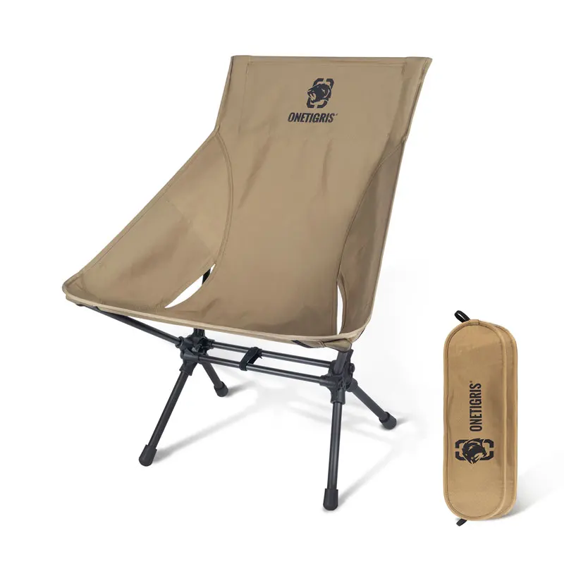 OneTigris Portable Camping Chairs Outdoor High Back Chair For Fishing Trekking BBQ Parties Gardening Indoor Use