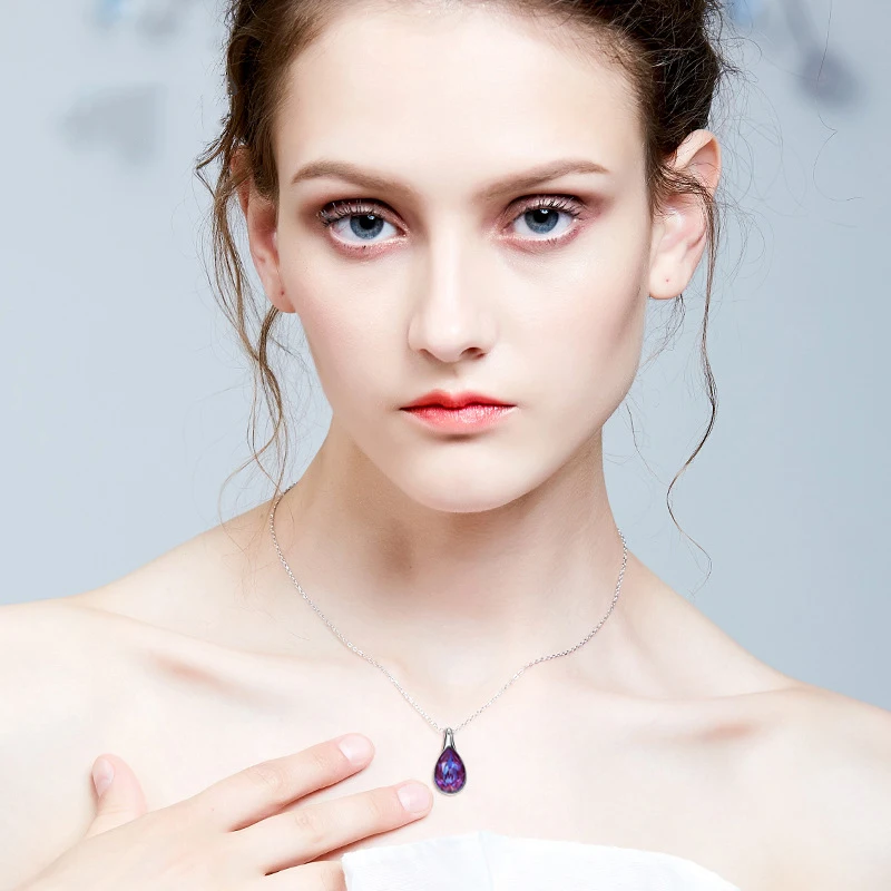 Женское ожерелье с подвеской в виде капли воды Malanda элегантное кристаллами