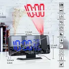 Большой экран радио влажность проекция Зеркало Будильник Кухня студент Многофункциональный светодиодный цифровой проектор 7,4 дюймов таймер для дома