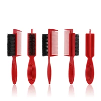 hot sale double sided edge control hair brush comb for professional salon barber neck duster broken hair care styling tools